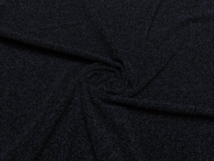 Elastický úplet s lurexem - tmavě modrý