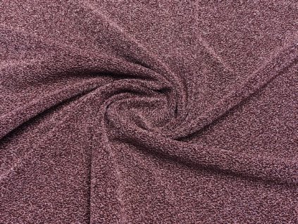 Elastický úplet s lurexem - tmavě pudrový