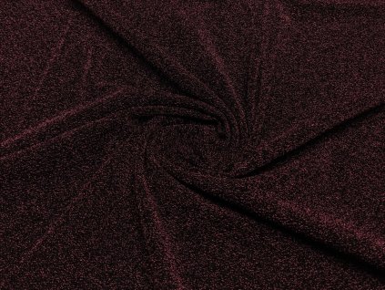 Elastický úplet s lurexem - bordó