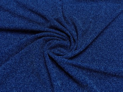 Elastický úplet s lurexem - královsky modrý