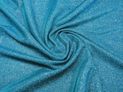 Třpytivý úplet DISCO- tyrkysový