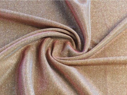 Třpytivý úplet DISCO - zlato růžový