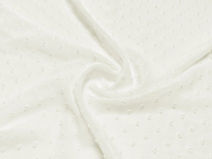 Šifon s puntíky ivory