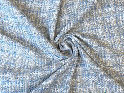 Tvídová látka Chanel bledě modrá - TL921