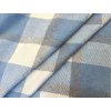Hřejivá kostkovaná látka, modro-šedý káro