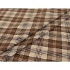 Flanel se vzorem kostky - kombinace hnědé