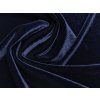 Samet velur elastický, tmavě modrá