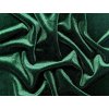 Samet velur elastický, smaragdová