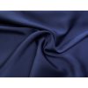 Jemný jednobarevný satén - tmavě modrá