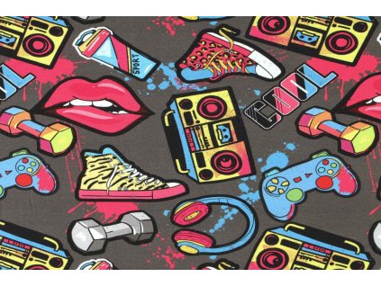 Bavlněný úplet ,cool,šedá