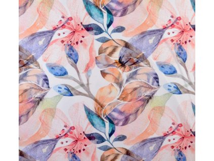 Softshell letní, květiny, lososová