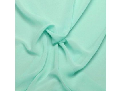 šifon jednobarevný, mentolová