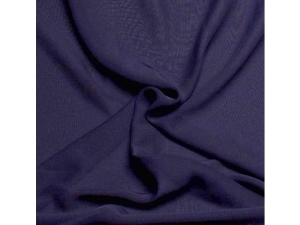 šifon jednobarevný, tm. modrá