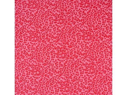 Červený úplet leopardí vzor