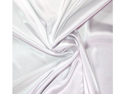 Bílý satén strečový