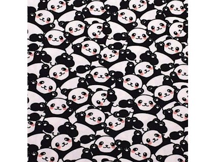 Bavlněný úplet,pandí rodinka