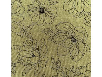 Úplet se lnem,květy,zelená