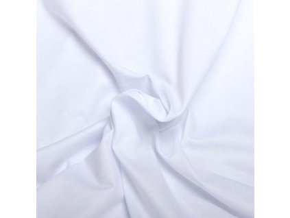 úplet bavlněný s viskózou, bílá