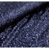 Pružný tyl s flitry, tmavě modrá