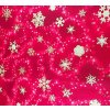 Vánoční bavlna,sněhové vločky,červená