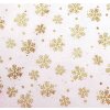 Vánoční bavlna se zlatými vločkami,bílá