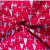 Červená bavlna s vánočním motivem, Michael Miller Fabrics