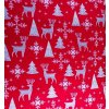 Červená bavlna s vánočním motivem, Michael Miller Fabrics