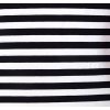 Bavlněný úplet pruhovaný, černá