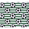Zelený bavlněný úplet, fotbalové míče