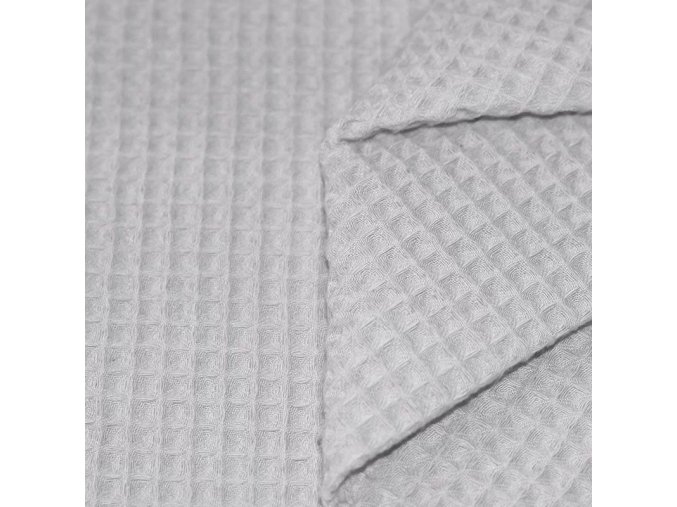 Waffelstoff Silber Grau