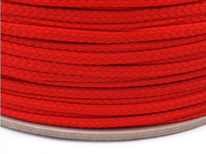 Šňůra oděvní PES 4mm - 3119 rajče