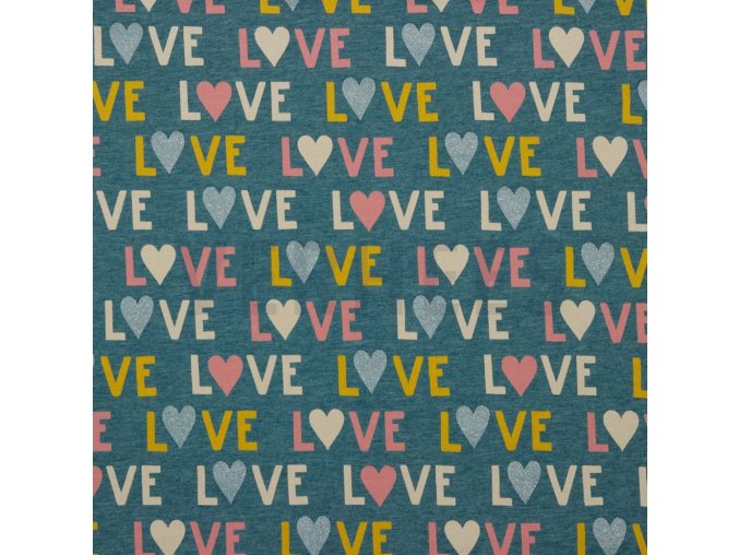 úplet LOVE na modré