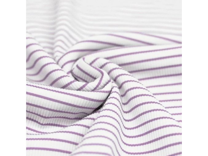 Printed Stripe Rib Jersey Fabric Lilac 1 682x682
