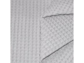 Waffelstoff Silber Grau