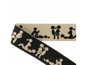 [672R 184278] [672R] Elastický S Tkaný Kamasutra 40 mm (Oblázek)