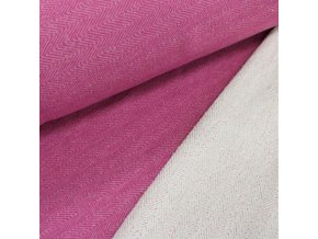 teplákovina jednobarevná 400 g rybí kost - rasberry rose