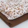 Double gauze fabric Paint Stains Cognac 2 800x800