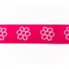 [257R 42539] [257R] Elastická látka s tkanou květinou (Fuchsie)