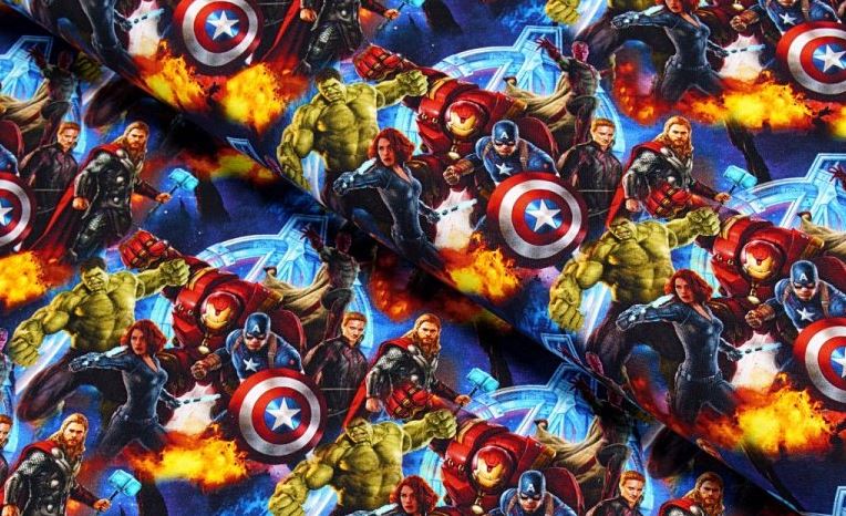 avengers látky pro šití