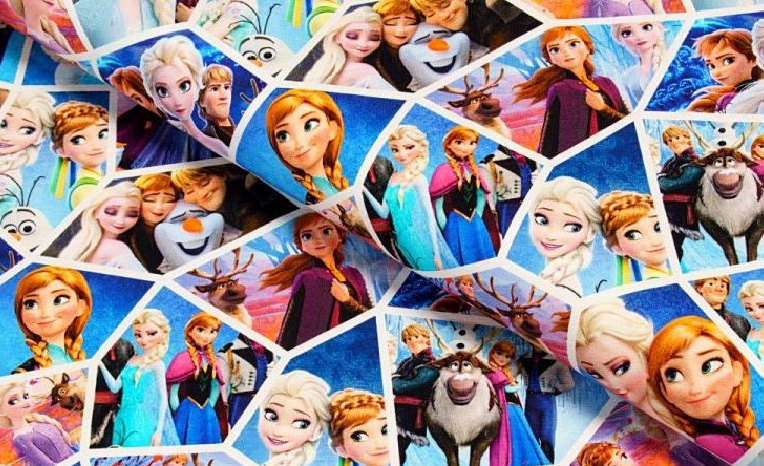 frozen Elsa, teplákovina, látky
