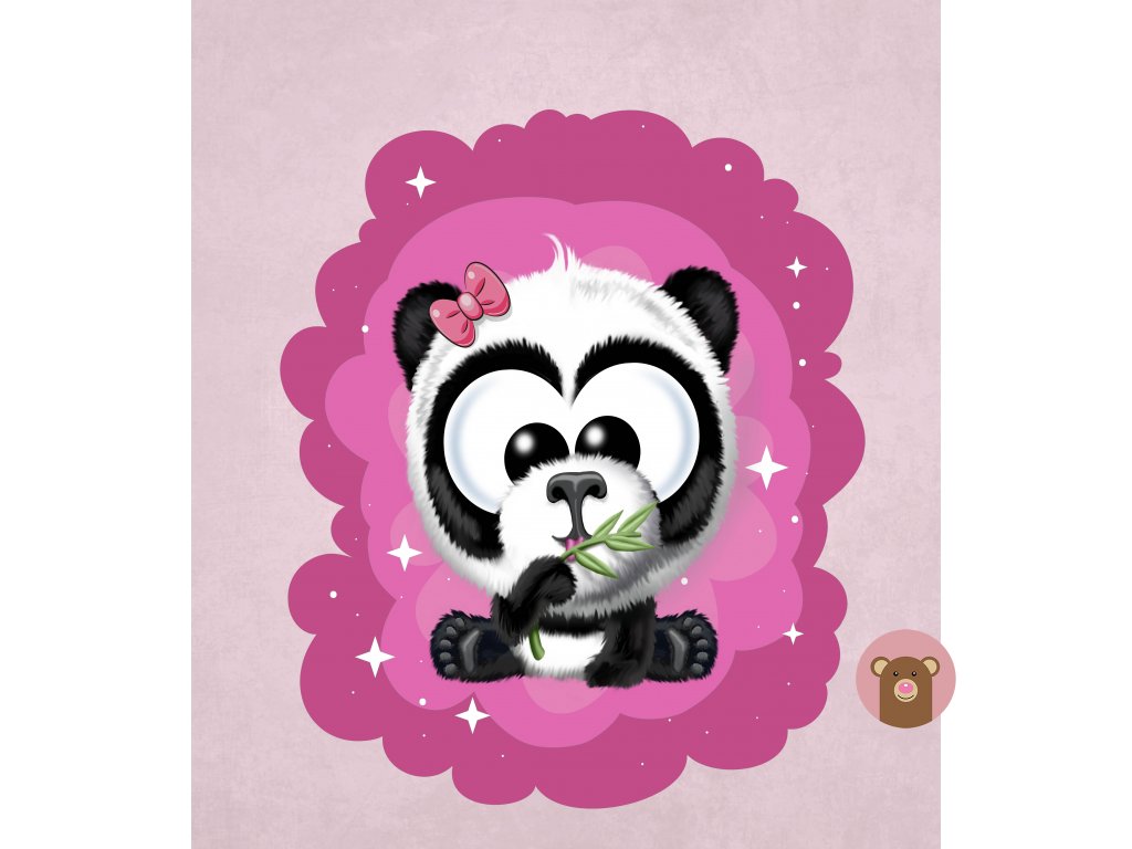 panda růžová