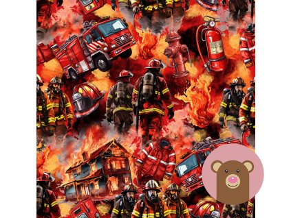 Fire Fighter Seamless Pattern kopie