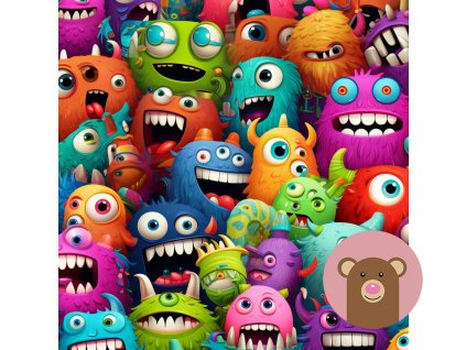 Cute Monsters 02 Seamless Patterns (5) kopie