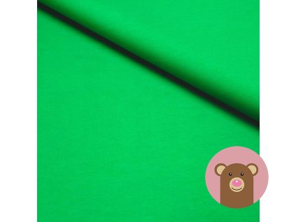 Náplet jemně žebrovaný 290gsm zelené jablko