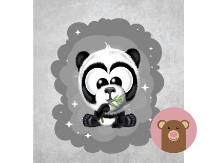 panda šedá