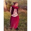Dlouhá sukně mušelínová - Bordo