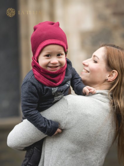 La Tulia nosící mikina babywearinghoodie čepička a tunel (2)