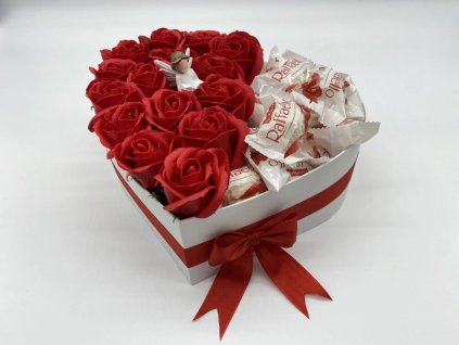 flower srdce červ. rafaello