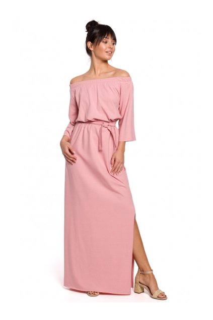 Šaty s voľnými ramenami a dlhou sukňou