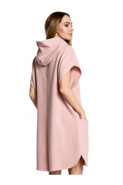 Oversize mikinové šaty s kapucňou